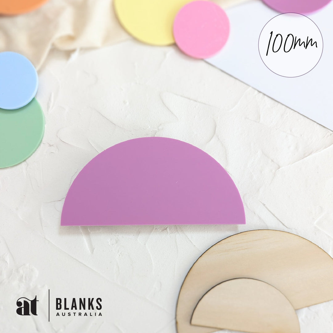 Semi Circle Blanks | Acrylic DIY Shapes | AT Blanks Australia