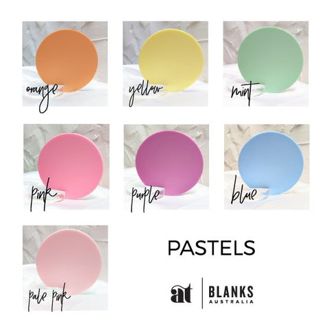 120mm Acrylic Blank Circle | Pastel Range - AT Blanks Australia#option1 - #product_vendor - #product_type