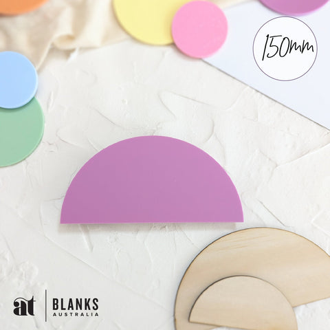 150mm Semi Circle Blank | Pastel Range - AT Blanks Australia#option1 - #product_vendor - #product_type
