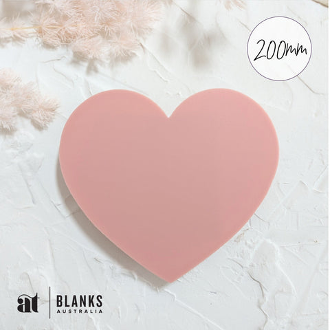 200mm Acrylic Blank Heart | Nature Range - AT Blanks Australia#option1 - #product_vendor - #product_type