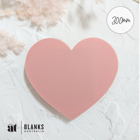 300mm Acrylic Blank Heart | Nature Range - AT Blanks Australia#option1 - #product_vendor - #product_type