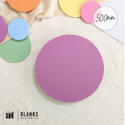 500mm circle acrylic blank plywood blank pastel