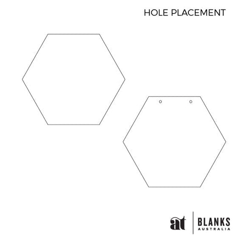50mm Acrylic Blank Hexagon | Mirror Range - AT Blanks Australia#option1 - #product_vendor - #product_type