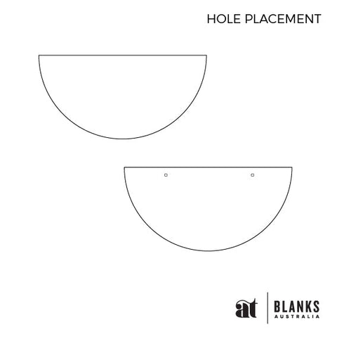 600 mm Semi Circle Blank | Standard Range - AT Blanks Australia#option1 - #product_vendor - #product_type