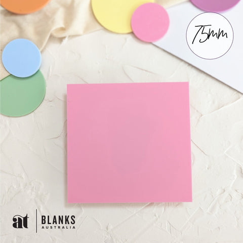 75mm Acrylic Blank Square | Pastel Range - AT Blanks Australia#option1 - #product_vendor - #product_type