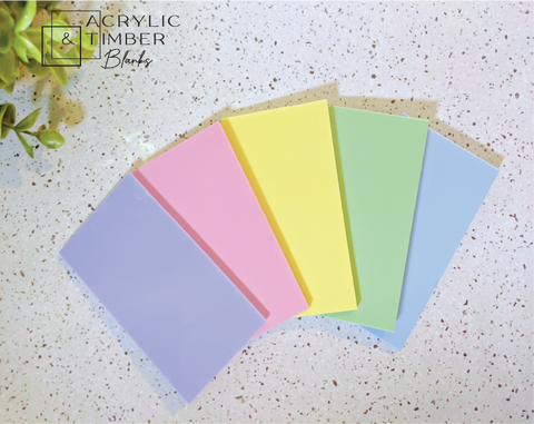Pastel Acrylic - 90 x 50mm rectangle