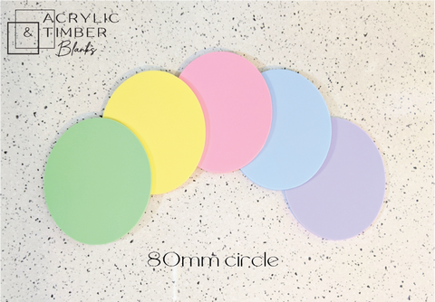 Pastel Acrylic - 80mm Circle – product image 2