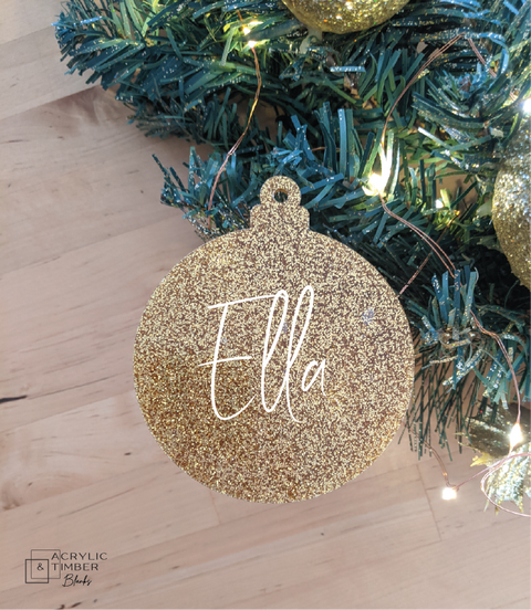 Plain 80mm acrylic Christmas bauble blank