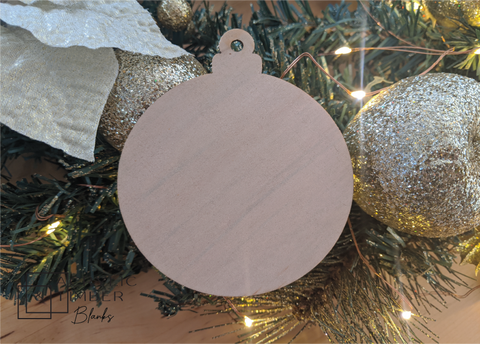 Plain 80mm acrylic Christmas bauble blank