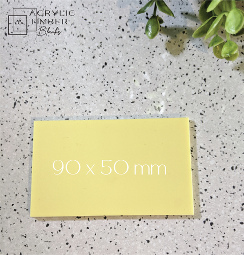 Pastel Acrylic - 90 x 50mm rectangle