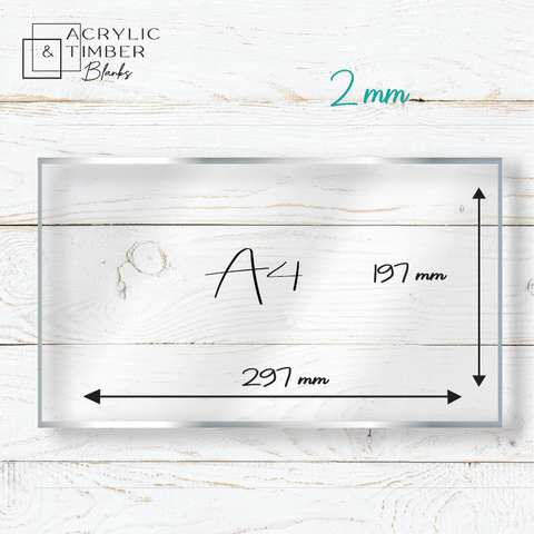 2mm Acrylic Blanks | Rectangle - A4