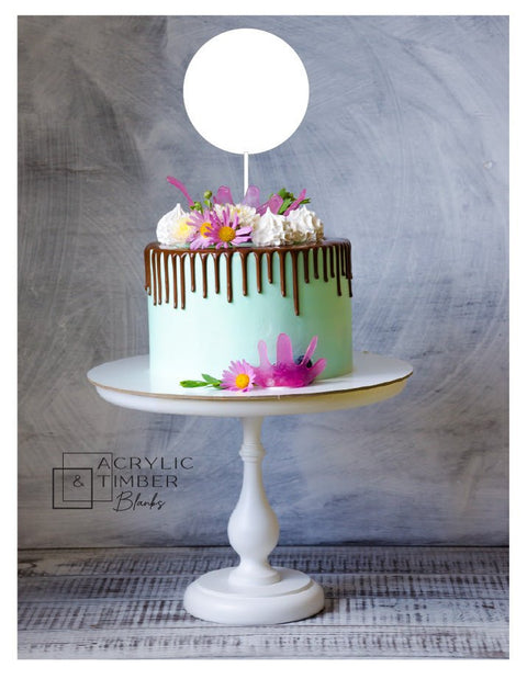 Acrylic Cake Topper - Circle - AT Blanks Australia#option1 - #product_vendor - #product_type