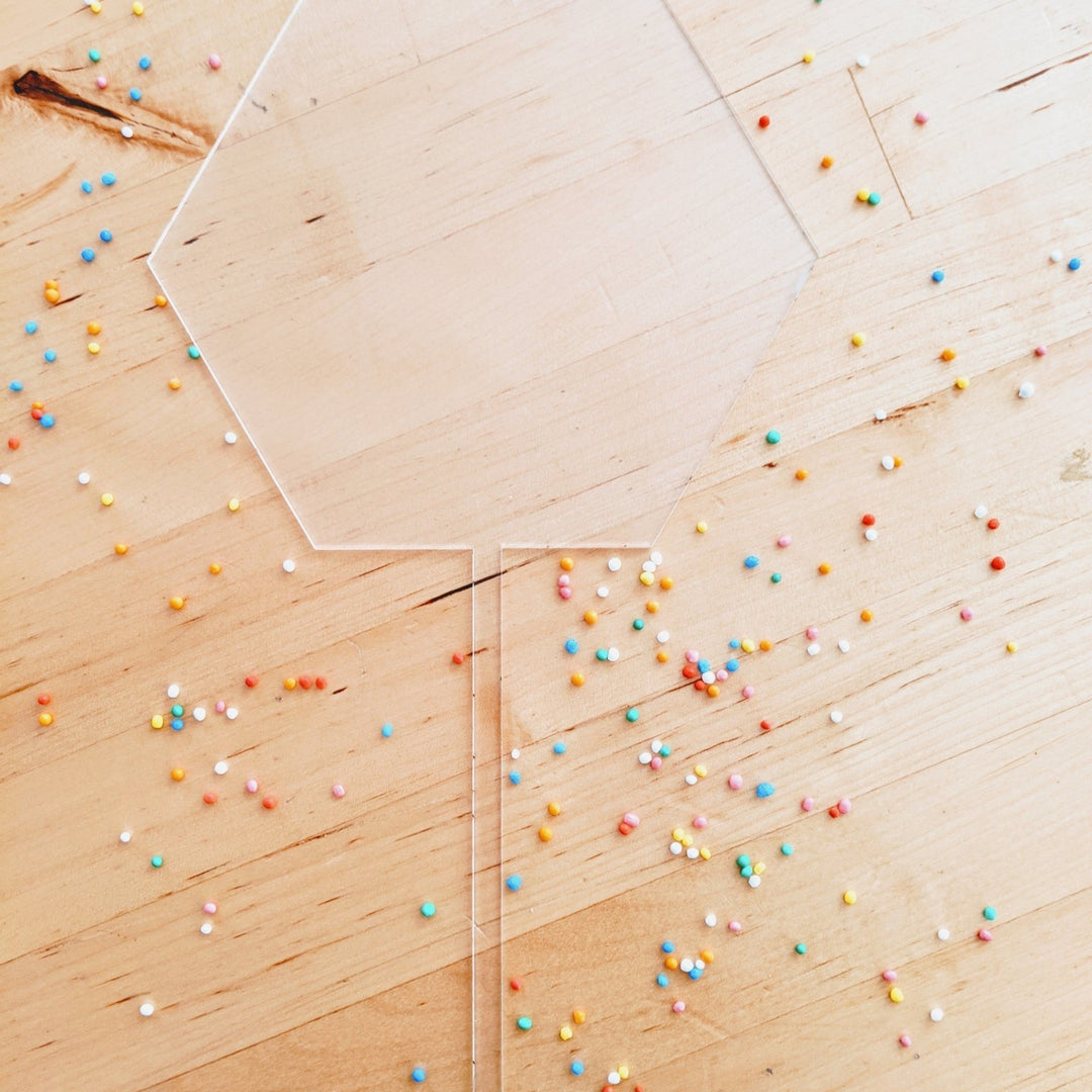 Acrylic Blank Shapes Cake Topper Hexagon AT Blanks Australia