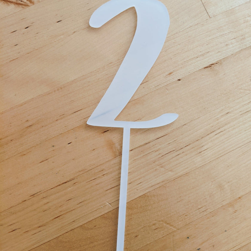 Acrylic Cake Topper Script Number AT Blanks Australia