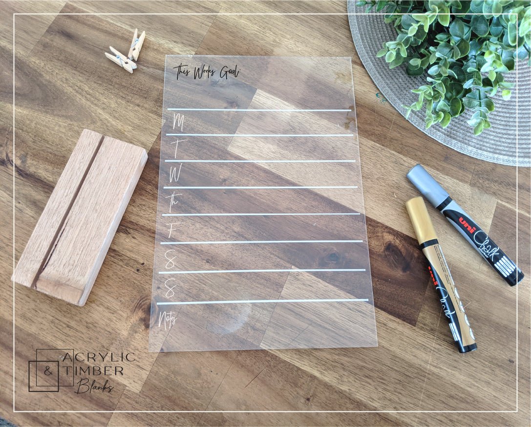 Acrylic Blank Shapes Desk Calendar Rows AT Blanks Australia Acrylic Blank Shapes Desk Calendar Rows AT Blanks Australia