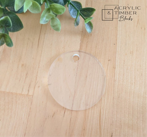 Acrylic Key Ring (5 pack) - 50mm Circle - AT Blanks Australia#option1 - #product_vendor - #product_type
