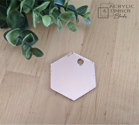 Acrylic Key Ring (5 pack) - 50mm Hexagon - AT Blanks Australia#option1 - #product_vendor - #product_type
