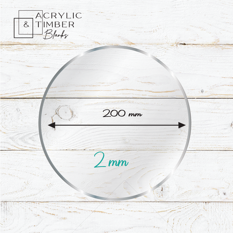 2 mm Acrylic Blanks | Circle - 200mm