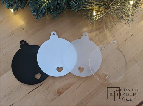 Christmas Bauble Heart- 80mm - AT Blanks Australia#option1 - #product_vendor - #product_type