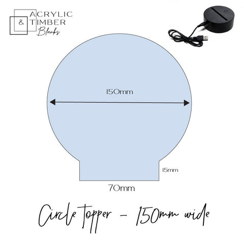 Circle Light Topper - (For Black Base) - AT Blanks Australia#option1 - #product_vendor - #product_type
