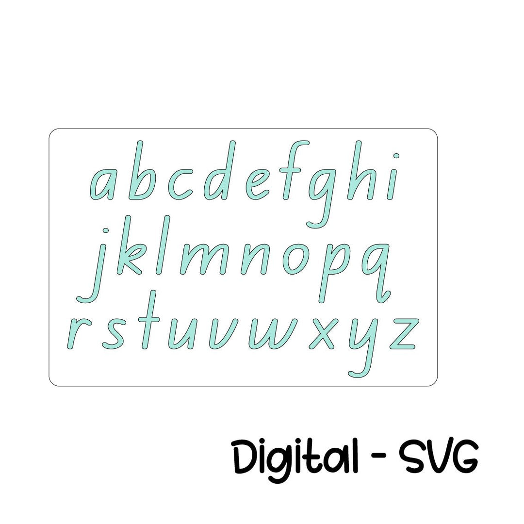 Trae Letters Svg DIGITAL SVG FILE- A-Z trace board (Print font) – AT Blanks Australia