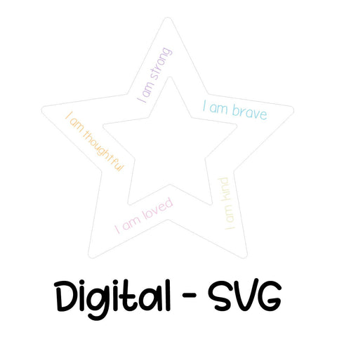 DIGITAL SVG FILE- Affirmation Star - AT Blanks Australia#option1 - #product_vendor - #product_type