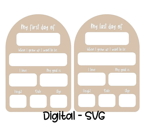 DIGITAL SVG FILE- DIY First Day Board - Arch - AT Blanks Australia#option1 - #product_vendor - #product_type