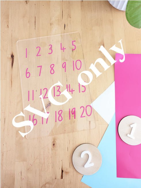 Examples For File Number Pattern DIGITAL SVG FILE- Numbers trace board – AT Blanks Australia