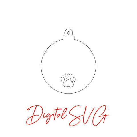 DIGITAL SVG FILE - Paw Bauble - AT Blanks Australia#option1 - #product_vendor - #product_type