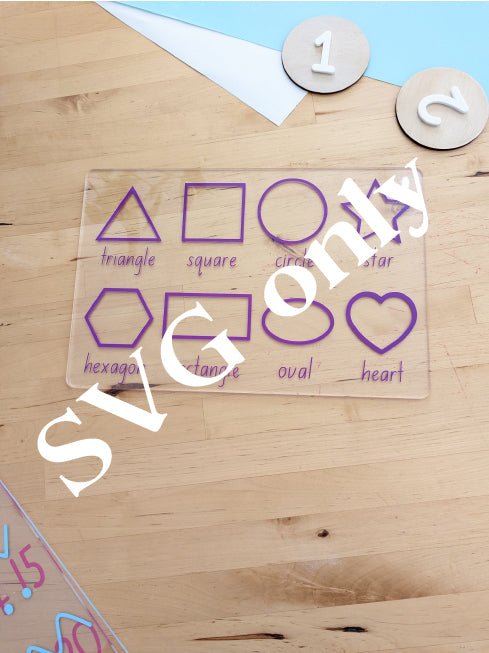 DIGITAL SVG FILE- Shape trace board | AT Blanks Australia