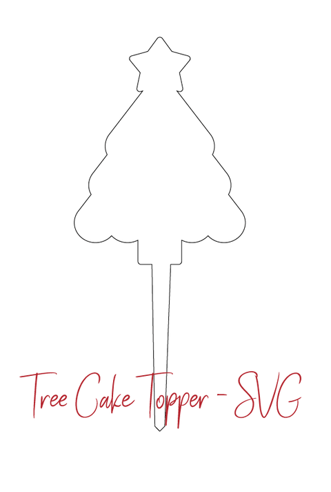 DIGITAL SVG FILE - Tree Cake Topper - AT Blanks Australia#option1 - #product_vendor - #product_type