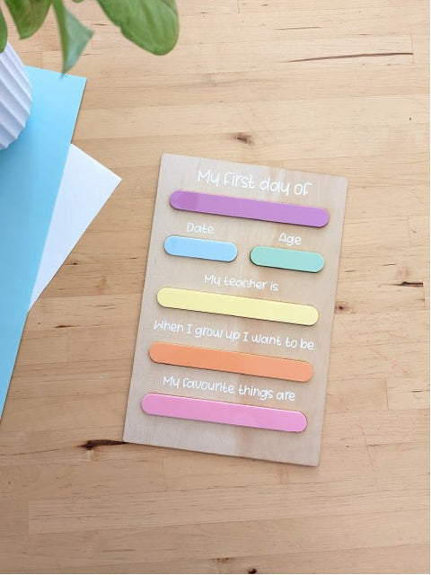 DIY Kit - Back to School Board | Rectangle + Pastels - AT Blanks Australia#option1 - #product_vendor - #product_type