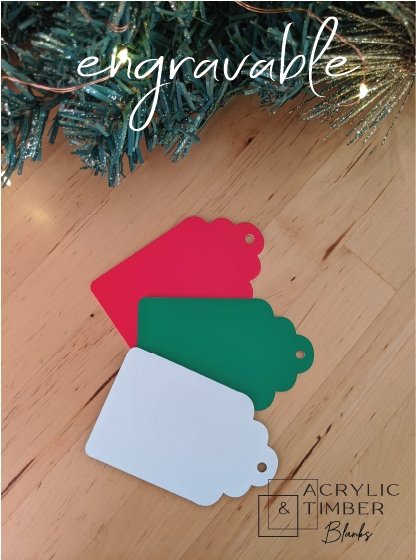 Dual Colour - Christmas Tag - Curved Top (5 Pack) - AT Blanks Australia#option1 - #product_vendor - #product_type