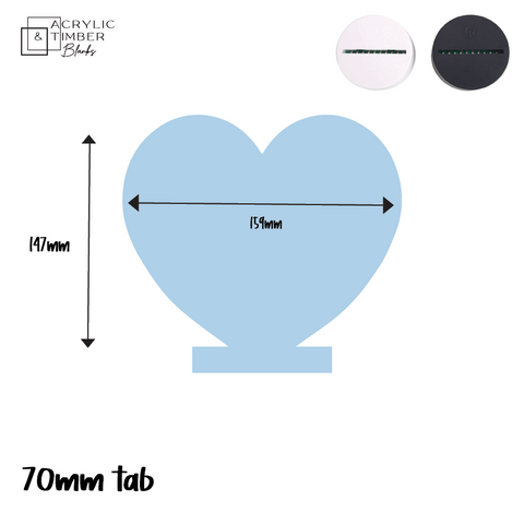 Heart Light Topper - (For Black Base) - AT Blanks Australia#option1 - #product_vendor - #product_type