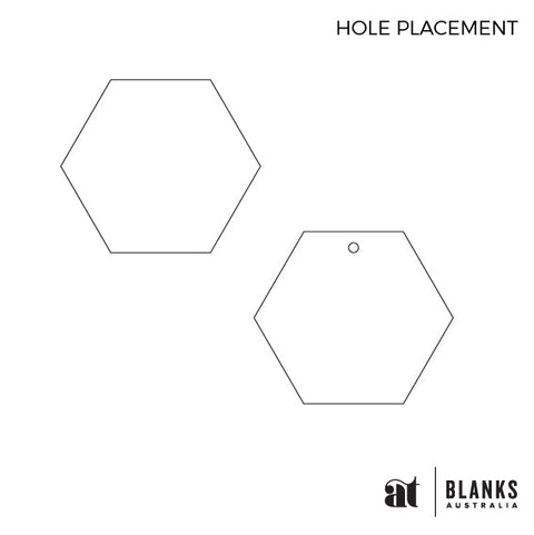 120mm Acrylic Blank Hexagon | Pastel Range