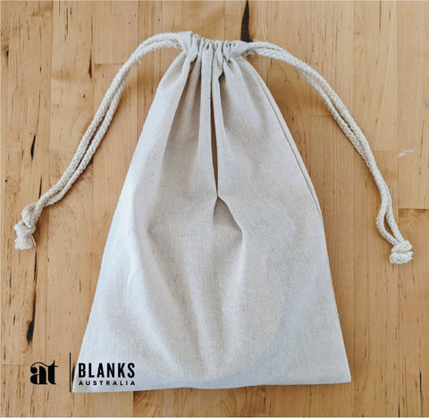 Natural Calico - drawstring bag - AT Blanks Australia#option1 - #product_vendor - #product_type