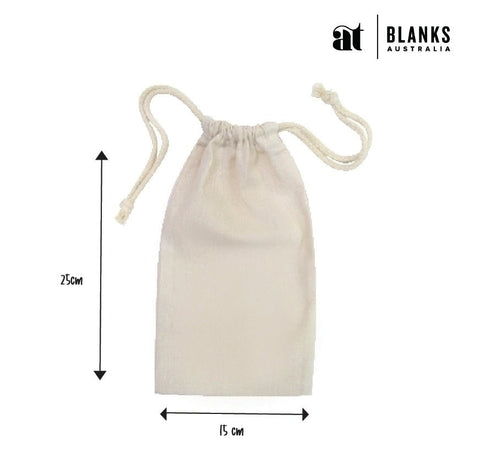 Natural Calico - drawstring bag - AT Blanks Australia#option1 - #product_vendor - #product_type