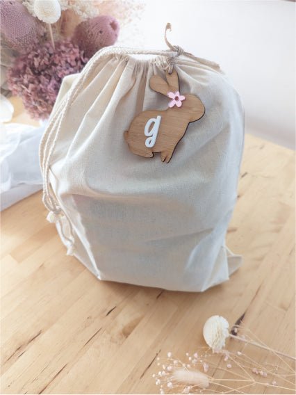 Natural Calico Easter Sack - drawstring bag - AT Blanks Australia#option1 - #product_vendor - #product_type