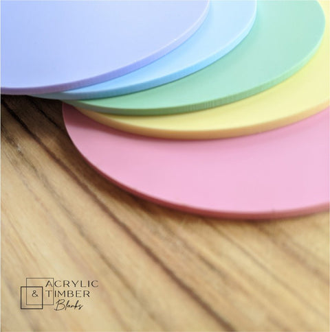Pastel Acrylic - Circle Tag - 5 pack - AT Blanks Australia#option1 - #product_vendor - #product_type