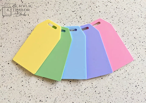 Pastel Acrylic - Luggage Tag - 5 pack - AT Blanks Australia#option1 - #product_vendor - #product_type