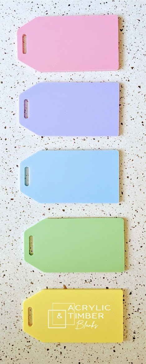 Pastel Acrylic - Luggage Tag - 5 pack - AT Blanks Australia#option1 - #product_vendor - #product_type