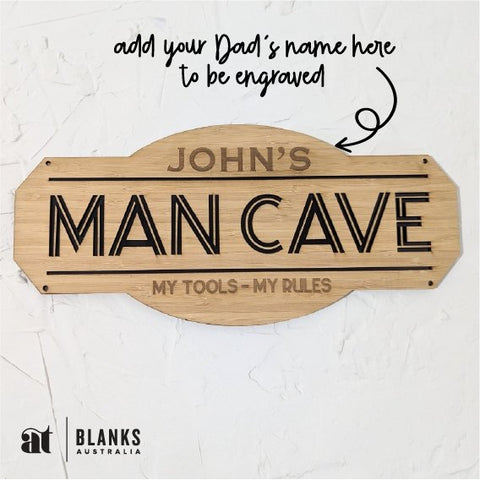 Personalised Man Cave Sign - AT Blanks Australia#option1 - #product_vendor - #product_type