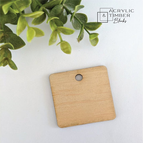 Plywood Key Ring (5 pack) - 50mm Square - AT Blanks Australia#option1 - #product_vendor - #product_type