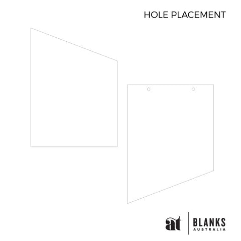 Pointed Rectangle 197 x 149mm (A5) | Mirror Range Art & Crafting Materials AT Blanks Australia Acrylic blanks for weddings