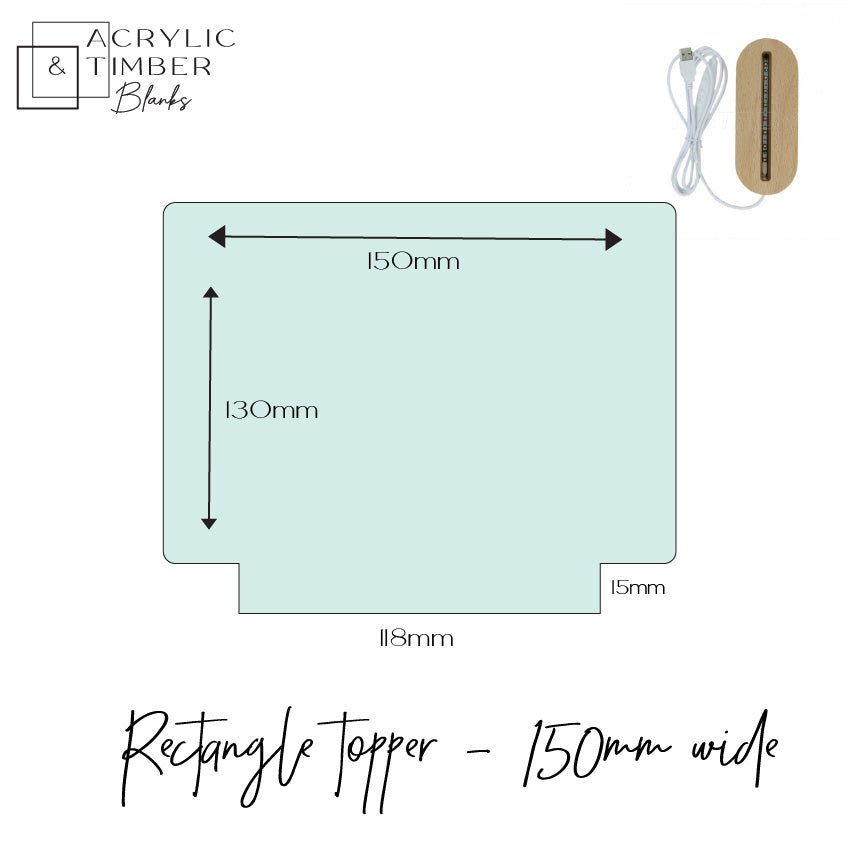 Rectangle Light Topper | Craft Blanks – AT Blanks Australia