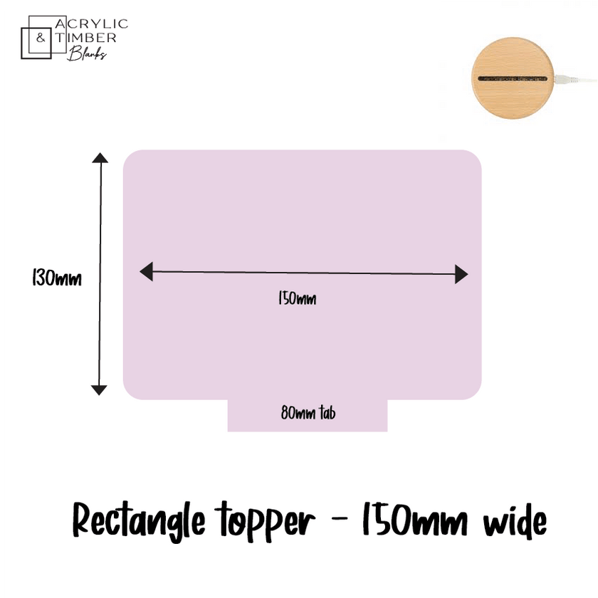 Rectangle Light Topper | Craft Blanks – AT Blanks Australia