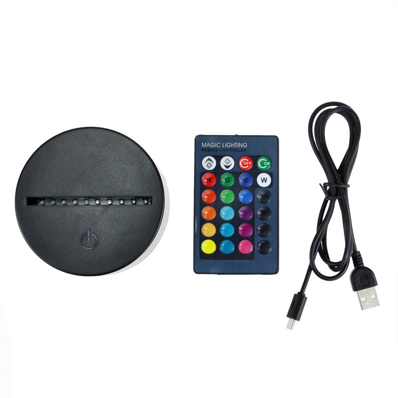 Round - 16 RGB LED Base with Remote | Craft Blanks – AT Blanks Australia