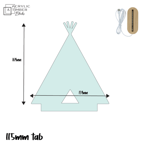 Teepee Light Topper - (For Oval Timber Base) - AT Blanks Australia#option1 - #product_vendor - #product_type