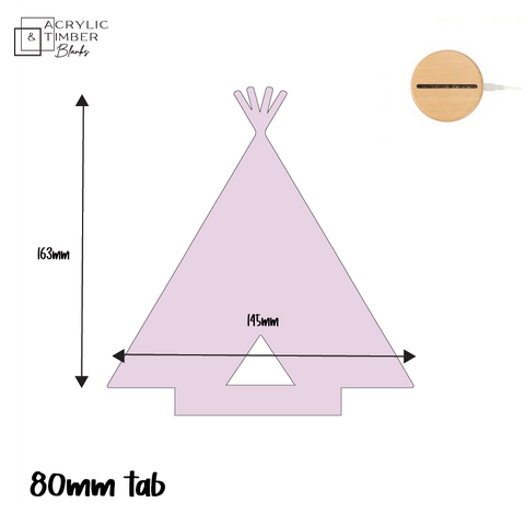 Teepee Light Topper - (For Round Timber Base) - AT Blanks Australia#option1 - #product_vendor - #product_type