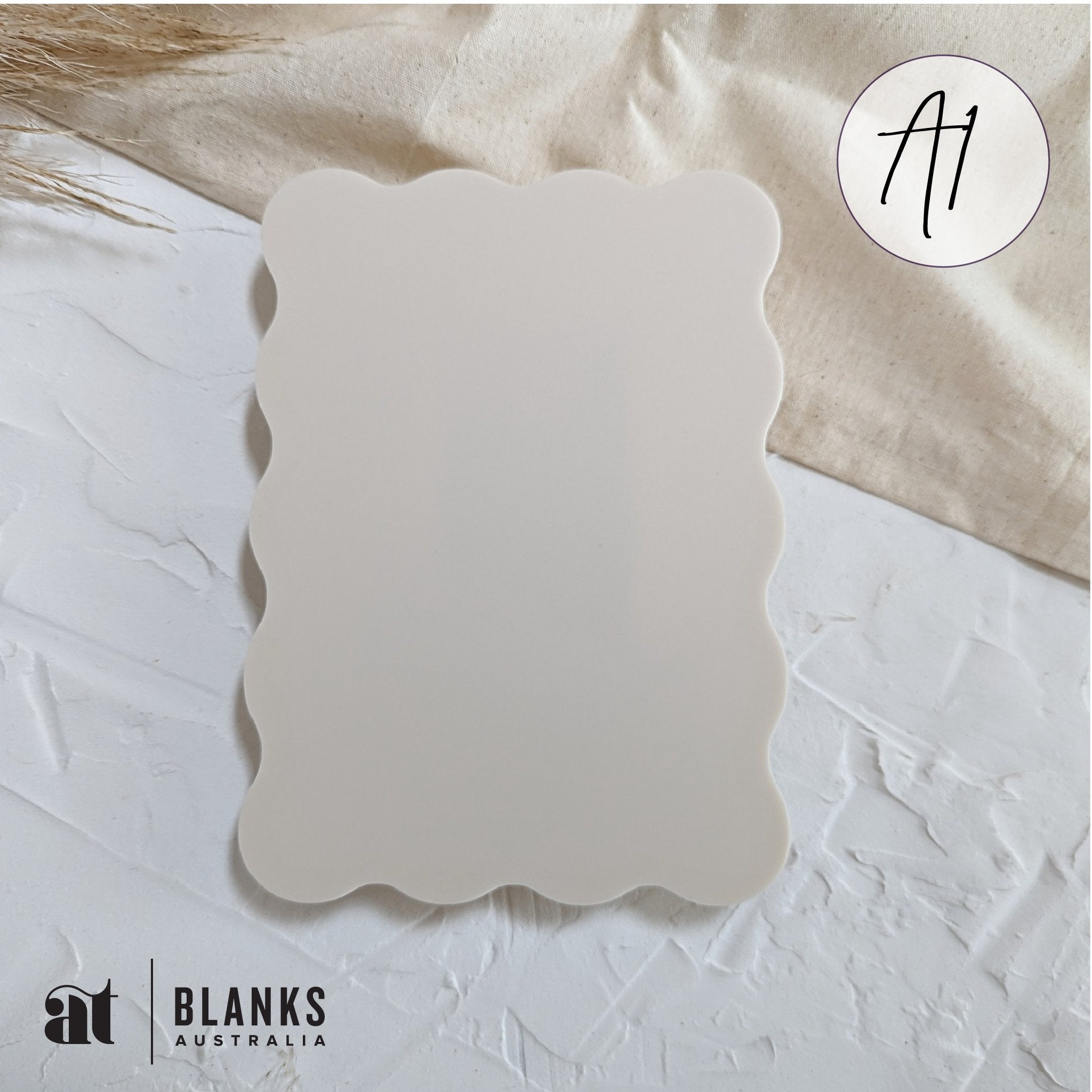 Wavey Rectable Acrylic Blank Shapes | Wavy Rectangle | AT Blanks Australia